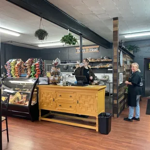 customers at the counter