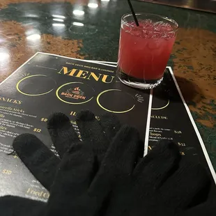 Mocktail. I asked Jamie to make me something yummy with cranberry