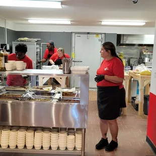 Inside cooking and prepping area!