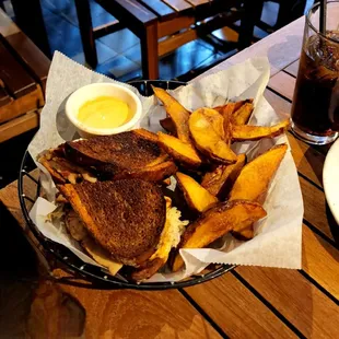 Smoked Turkey Reuben with fries