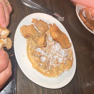Chicken and waffles