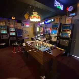 Foosball, Golden Tee, pinball, darts &amp; pulltabs