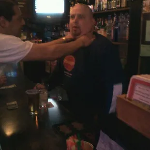 Chad the bartender and happy costumer