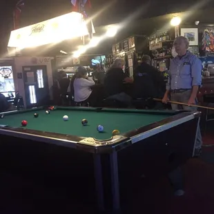 Back Door Pub, pool table and bar