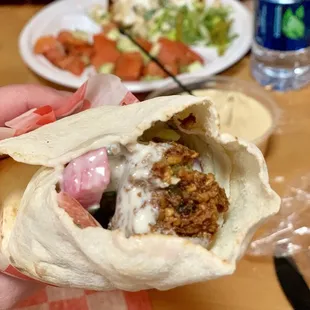 Falafel wrap.
