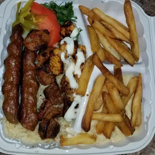 Trio platter. Great value and amazing flavor.