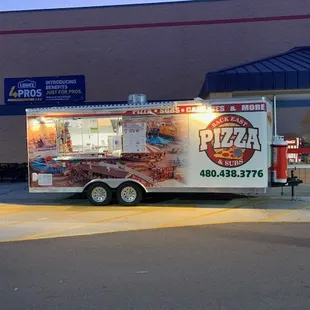 Look for our Pizza Trailer at 6710 W. Thunderbird Rd Tuesday thru Fridays for the summer months .  We close if High Winds are Predicted