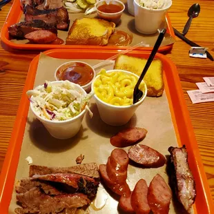Brisket,Sausage and sides