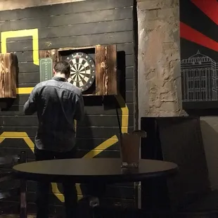 Little bit of darts with friends.