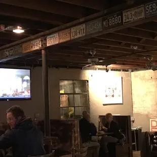 A bartenders view of the seating.