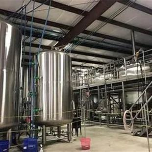 the inside of the brewery