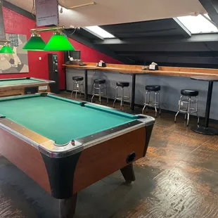 Pool tables upstairs