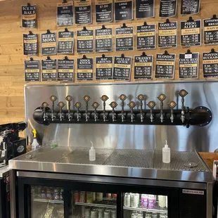 beer taps on the wall