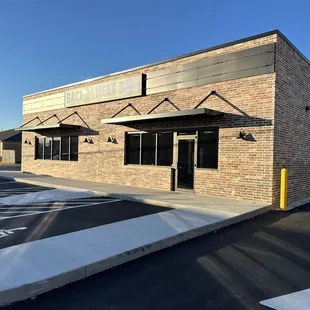 the front of the building