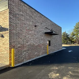 the entrance to the building