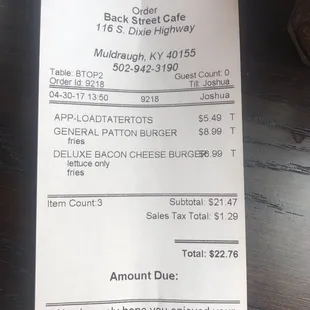 Great food, great price.  I'll be back