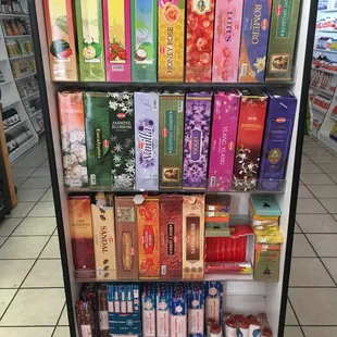 Great assortment of incense.
