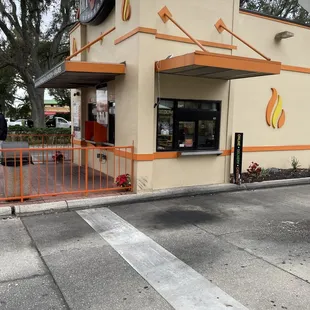 the front of the restaurant