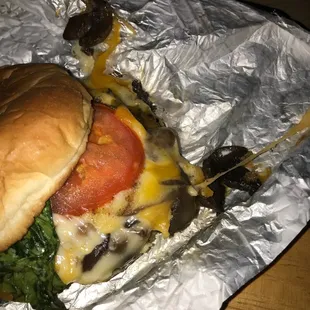 Classic Cheeseburger. NO MUSHROOMS! I'm allergic.