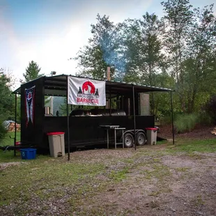 Backcountry Barbecue...real pit barbecue smoked and served fresh from our 20 foot mobile smoking unit.