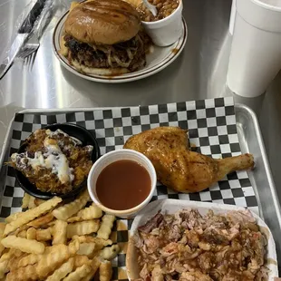 a plate of food on a table