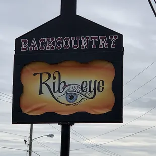 a sign for a restaurant