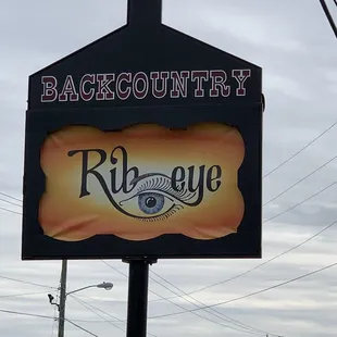 a sign for a restaurant