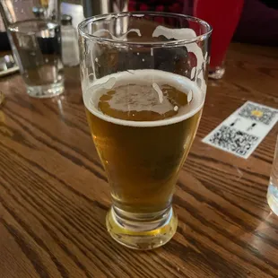 a glass of beer