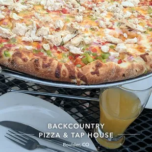 Buffalo chicken pizza (sub grilled chicken instead of fried chicken)