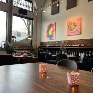 wine bottles on the table