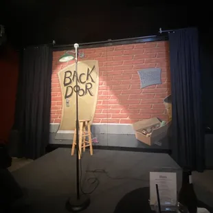 The set up, front row seats