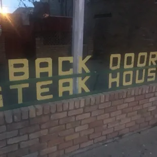 Sign out front