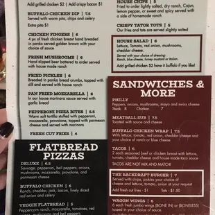 Nice menu! Not huge, but a good variety. Great prices too!