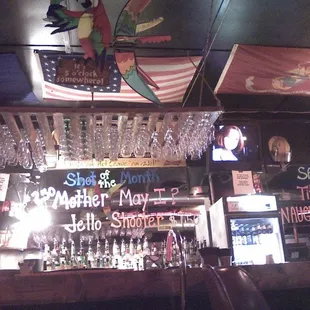 Looking at the bar