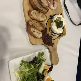 Burrata and deviled eggs