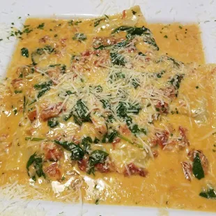 Spinach and Fontina Raviolis