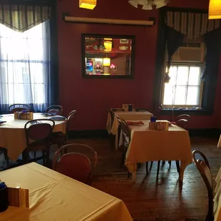 dining area next to bar area.