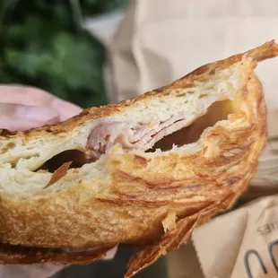 cross section of Ham &amp; Cheese Croissant