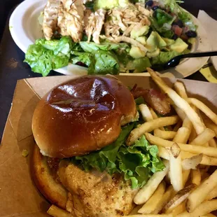 Southwest Salad with Chicken and California Chicken Club