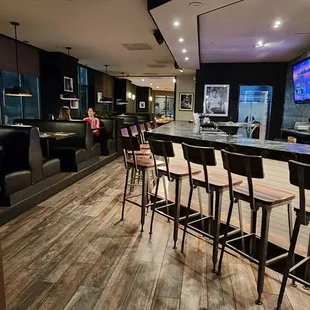 the bar and seating area