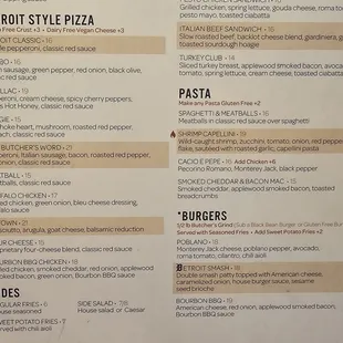 Menu as of 5/18/2024