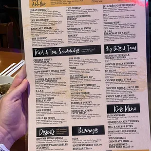 The menu as of Friday, May 12, 2023.
