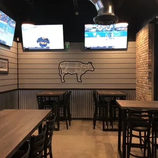 a cow on the wall