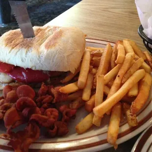 Grilled chicken sandwich- made with three chicken tenders- it&apos;s good