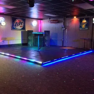 Unique to the Backroom, our LED lighting is great!