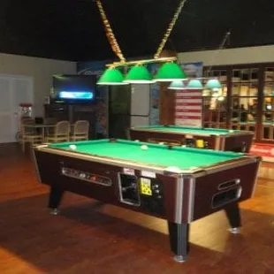 Pool tables in BOTH Bars