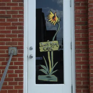 Back Room Cafe side door.