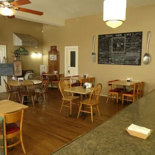 Inside the Back Room Cafe.
