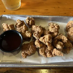 Popcorn Chicken - delicious, good portion. Spicy honey glaze was so good.
