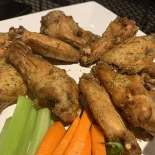 Half lemon pepper and half ranch wings